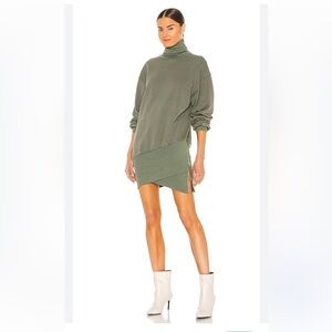 NWT RETROFETE Desreen Asymmetrical Sweater Dress in Army Green Women's Size XS